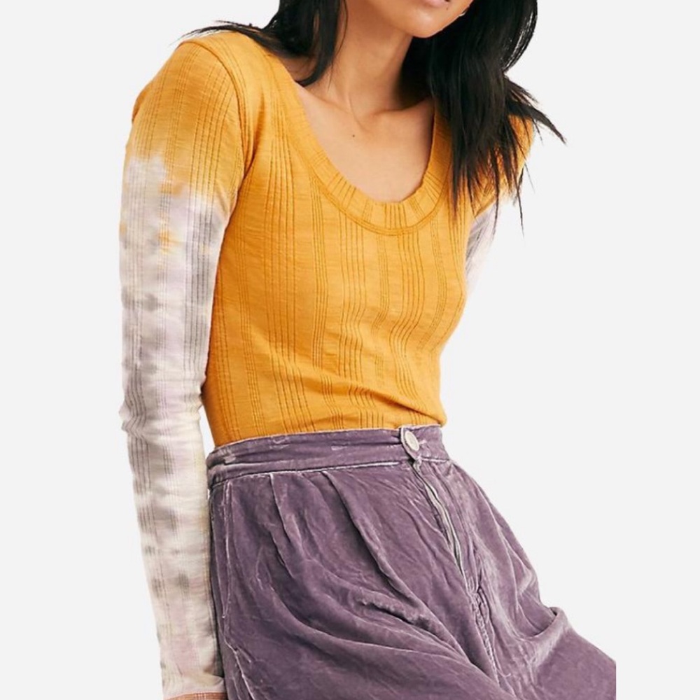 🆕 Free People Big Sur Long Sleeve T-Shirt Size S - Picture 1 of 6